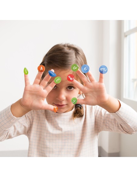 Gomets rollo círculo ABC Minúsculas