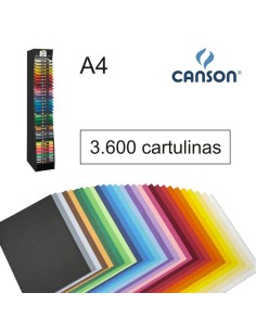 Contenido + Expositor Cartulina iris A4