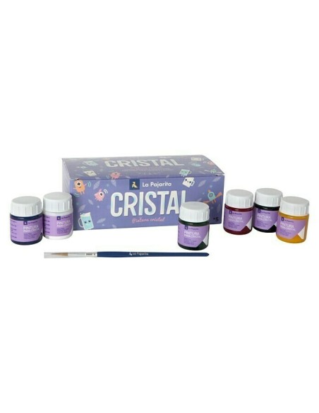Pintura cristal agua la pajarita 6 colores 25ml