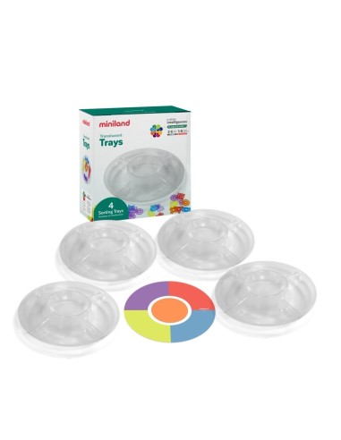 Bandeja de clasificación translúcida pack 4