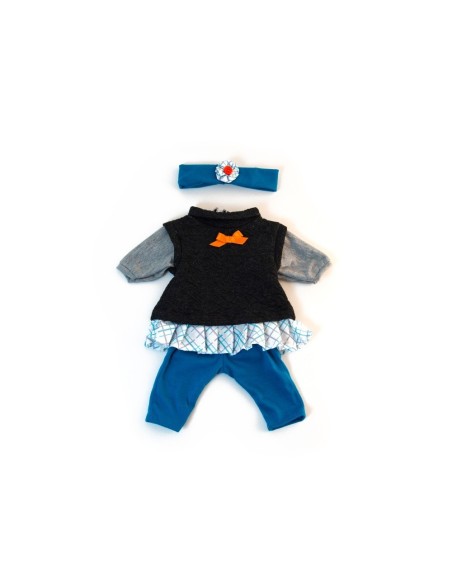Conjunto Entretiempo gris para muñeca de 38cm