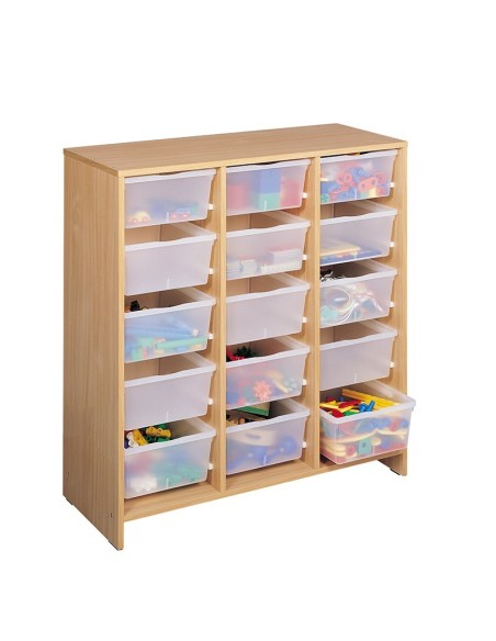 Mueble Alto 15 Bandejas Transparentes Haya
