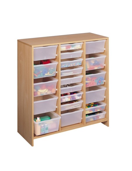 Mueble Alto 20 Bandejas Transparentes Haya