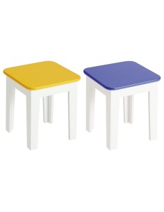 Taburete Studio Amarillo Y Violeta 2u