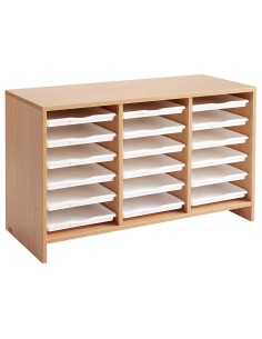 Mueble Actividades 18 Bandejas Haya