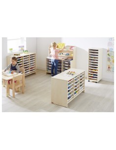 Mueble Actividades 18 Bandejas Abedul 2
