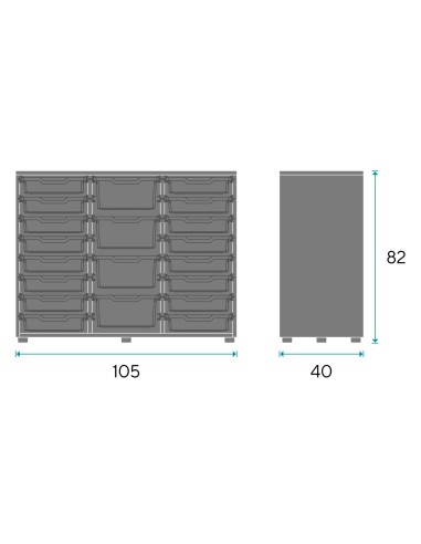 Armario bajo cubetero DOT82A