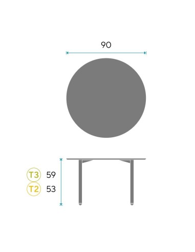 Mesa infantil Redonda Kiddy C