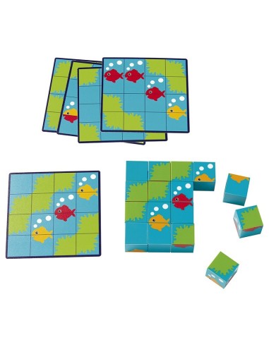 Puzzle Cubo Peces