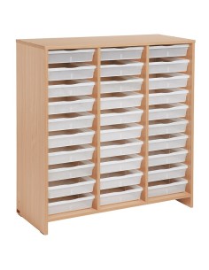 Mueble Alto 30 Bandejas Transparentes Haya 2