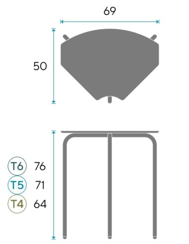 Pupitre escolar Petal