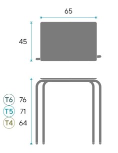 Pupitre escolar Pile 2