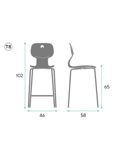 Taburete escolar Soft F 2