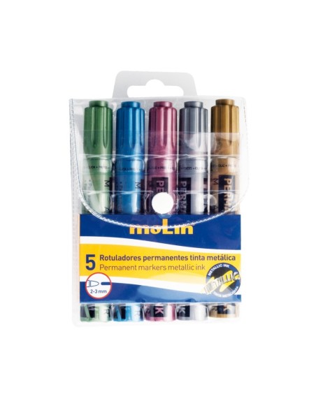 Rotulador metal 5 colores Molin